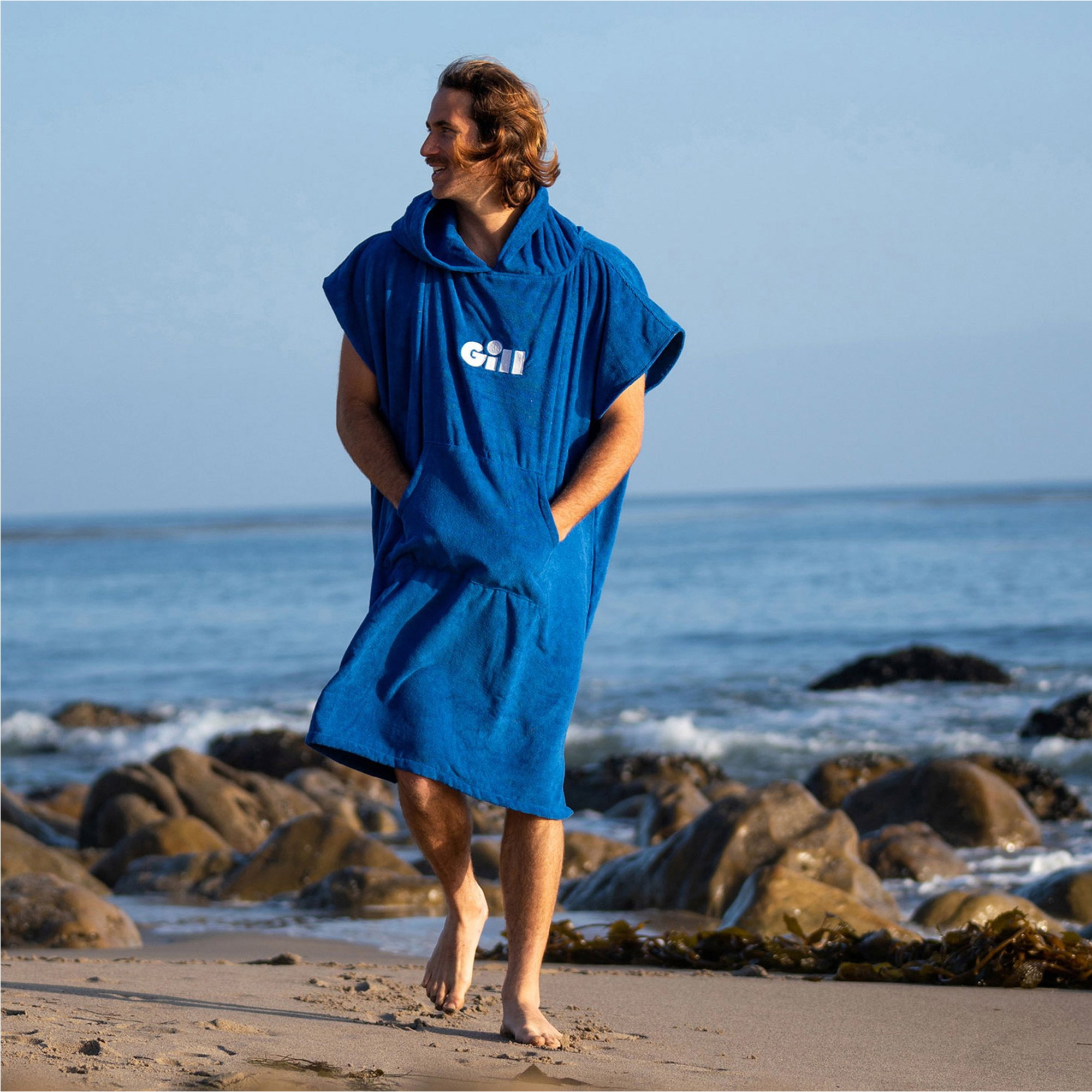 2026 Gill Hooded Towel Changing Robe / Poncho 5022 - Blue